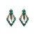 occidental style fully-jewelled earrings woman Alloy diamond Earring rhombus geometry exaggerating earrings