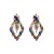 occidental style fully-jewelled earrings woman Alloy diamond Earring rhombus geometry exaggerating earrings