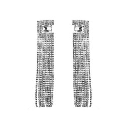 occidental style fashion earrings wind super colorful diamond long style claw ..