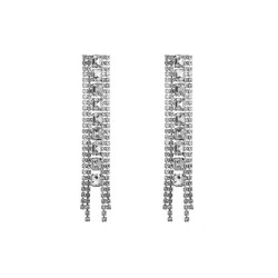 occidental style exaggerating Alloy diamond tassel geometry woman fashion pers..