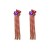 occidental style fashion personality temperament long style Alloy claw chain tassel earrings exaggerating geome