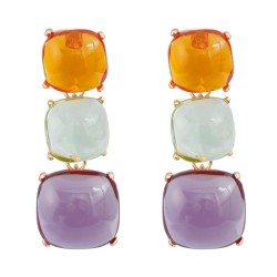 exaggerating occidental style earrings geometry earring woman multilayer squar..