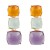 exaggerating occidental style earrings geometry earring woman multilayer square Alloy resin