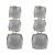 exaggerating occidental style earrings geometry earring woman multilayer square Alloy resin