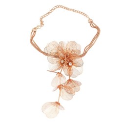spring flowers necklace occidental style exaggerating woman Metal Alloy flower..