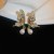 silver diamond Pearl butterfly earrings samll color crystal creative earring day all-Purpose