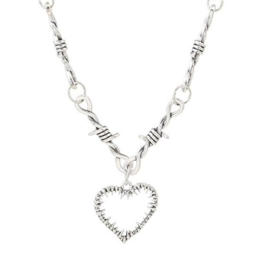 occidental style love necklaceins punk trend black man woman lovers heart-shaped pendant