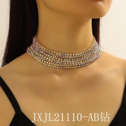 occidental style exaggerating claw chain series Rhinestone multilayer necklace..