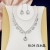  occidental style bride necklace set high-end all-Purpose crystal color clavicle chain earrings two