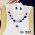  occidental style bride necklace set high-end all-Purpose crystal color clavicle chain earrings two