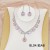  occidental style bride necklace set high-end all-Purpose crystal color clavicle chain earrings two