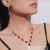 occidental style bride necklace set high-end all-Purpose crystal color clavicle chain earrings two