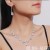  occidental style bride necklace set high-end all-Purpose crystal color clavicle chain earrings two