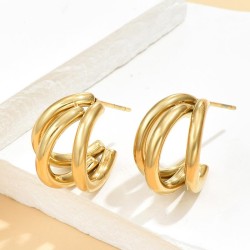 fashion sweetOL concise personality titanium steel temperament ear stud
