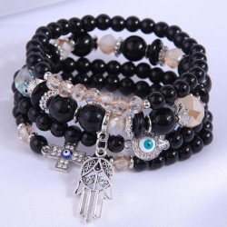fashion concise eyes multilayer woman bracelet