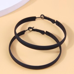 fashion concise black surface circle temperament woman buckle circle