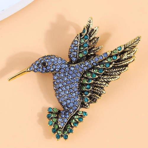 fashion concise retro flash diamond samll personality woman brooch