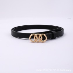  lady belt Korean style all-Purpose Dress Cowboy black lady belt three circle ..