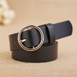 Korean style brief retro ornament width belt leisure all-Purpose black belt wo..