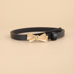 bow buckle sweet belt lady all-Purpose samll belt  Korean style fashion long D..