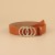  occidental style Double three Round buckle belt woman gold buckle diamond mosaic fashion retro ornament Cowboy