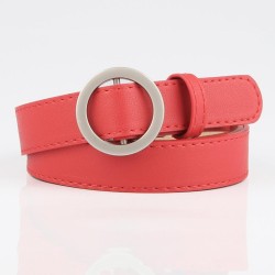 lady Round buckle belt  brief all-Purpose fashion belt  student Cowboy belt