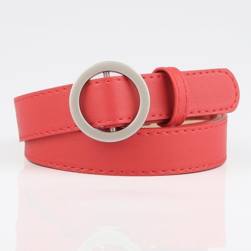 lady Round buckle belt  brief all-Purpose fashion belt  student Cowboy belt