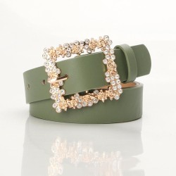 lady belt Alloy mosaic diamond buckle collocation Dress ornament belt elegant ..