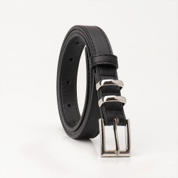 high buckle belt woman Imitation leather brief wind belt all-Purpose Suit lady..