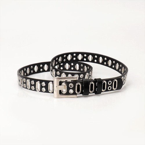 style belt woman hollow eyes women belt punk neutral man wind belt