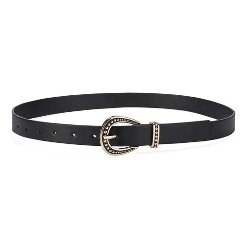 occidental style personality Alloy buckle lady Cowboy belt all-Purpose student high belt woman