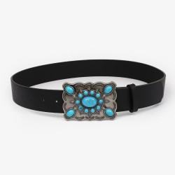 occidental style style retro palace wind gem mosaic lady width belt ornament C..
