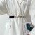 Ins wind belt Metal chain elasticity belt women dress fashion Dress Suit big chain