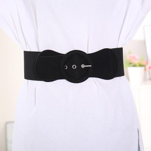 brief fashion all-Purpose Round buckle elasticity Tightness belt woman width ornament Dress Girdle