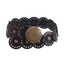 Cowboy wind belt print personality hollow all-Purpose Girdle
