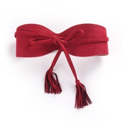  bow belt belt width Girdle personality fashion tassel belt trend brief