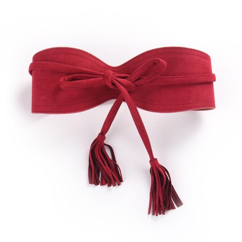  bow belt belt width Girdle personality fashion tassel belt trend brief