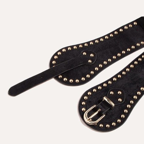  lady fashion velvet surface Rivet Tightness width Girdle wind elasticity belt