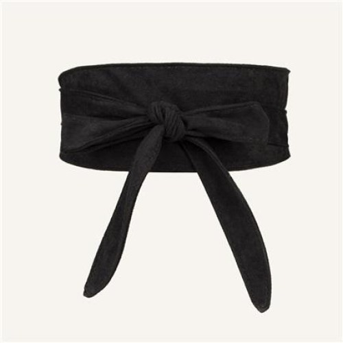 deer leather velvet surface bow Girdle style lady all-Purpose Autumn and Winter velvet surface belt