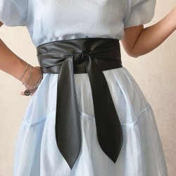 occidental style fashionPU width belt woman big ornament belt Waist retraction..