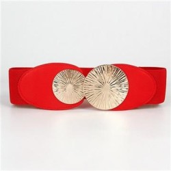 ( red)autumn Double circle Tightness belt high atmospheric occidental style wi..