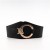lady width Girdle all-Purpose Tightness width belt ornament Suit Coat Metal circle black high elasticity
