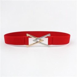 fashion girl student belt double color triangle buckle Tightness Girdle  ornam..
