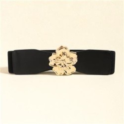 Girdle fashion all-Purpose elasticity lady flowers ornament big Tightness belt..