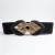  occidental style lady Girdle Metal big leaves belt Tightness elasticity belt ornament Dress slim