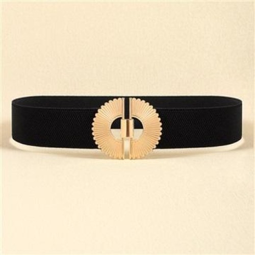  belt woman high black Tightness elasticity Girdle personality Alloy buckle Waist retraction color belt