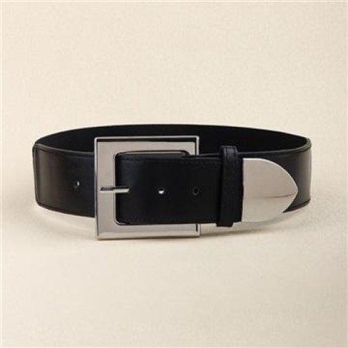 Tightness Girdle lady square buckle all-Purpose fashion belt high elasticity Tightness belt black width belt