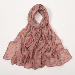 spring summer fresh flowers Chiffon print long woman style samll floral long s..