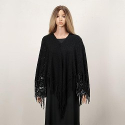 tassel knitting samll shawl woman spring autumn summer occidental style fashio..