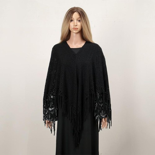 tassel knitting samll shawl woman spring autumn summer occidental style fashion wind long style scarf